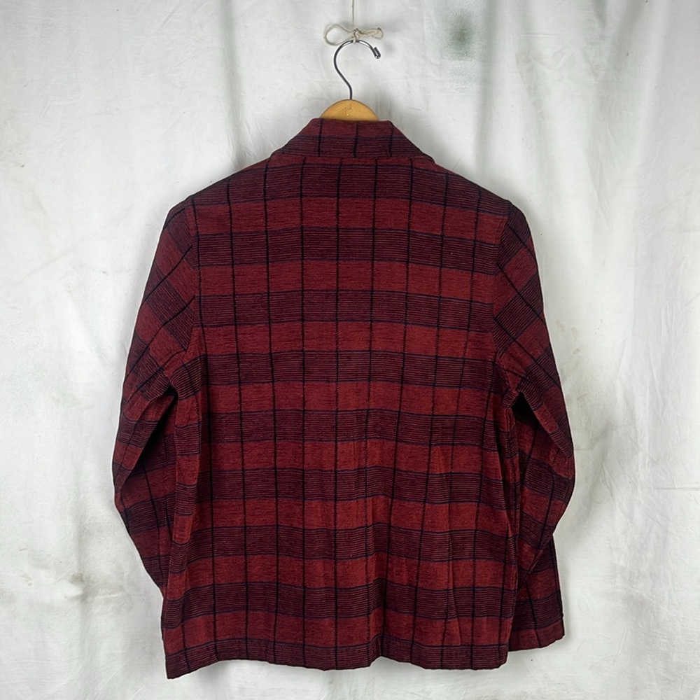 Concho Button Western Plaid Button Down Shirt Jac… - image 4